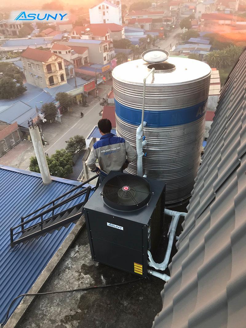 Hệ thống nước nóng tổng Asuny cho khách sạn Korinn Thái Nguyên