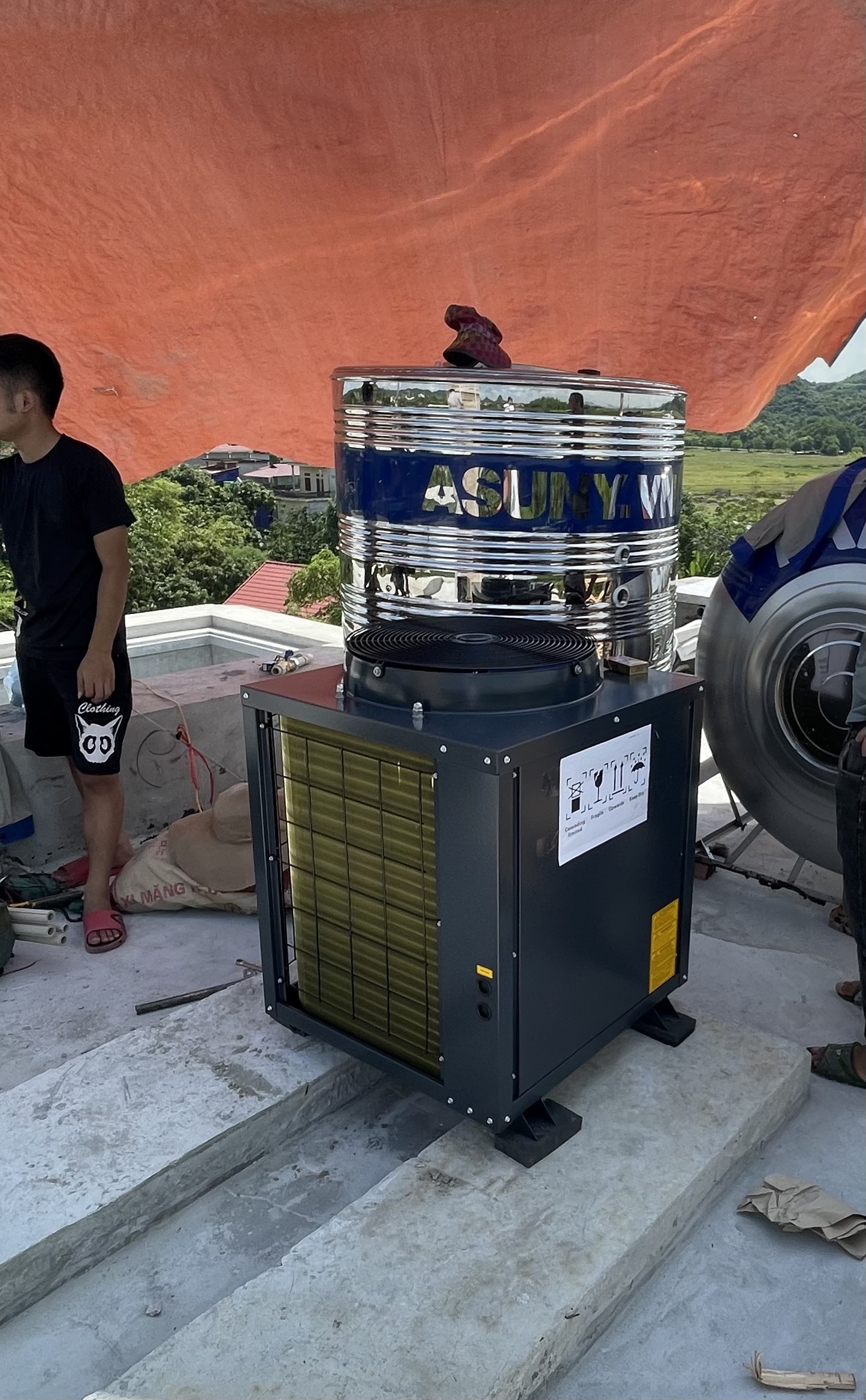Cung cấp, lắp đặt bơm nhiệt heatpump Asuny ASY- 030SC tại Gia Viễn, Ninh Bình